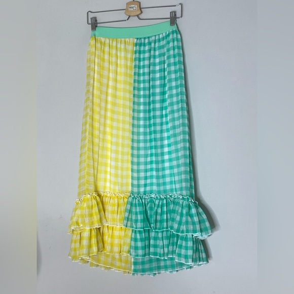 Anthropologie Eva Franco Lynsey Gingham Maxi Skirt size S new nwt - Picture 7 of 10